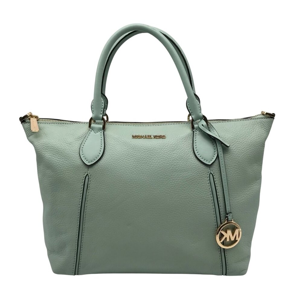 Michael Kors Mini Green Pebbled Leather Lenox Shoulder Bag
